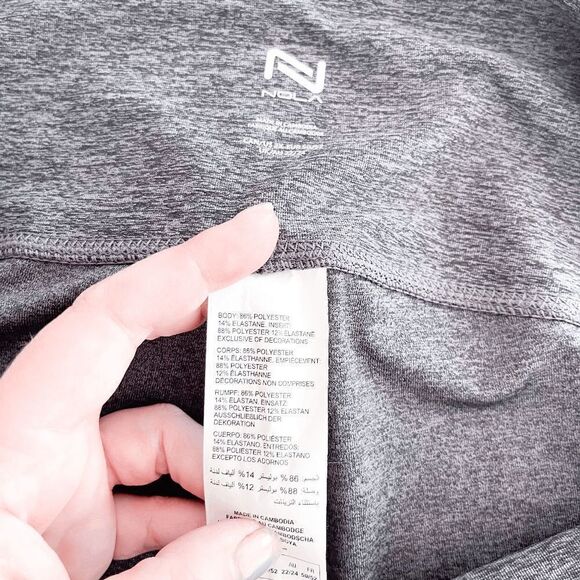 Nola Womens High Rise Elastic Waist Activewear Black Gray Capri Leggings Size 2X - Picture 7 of 12